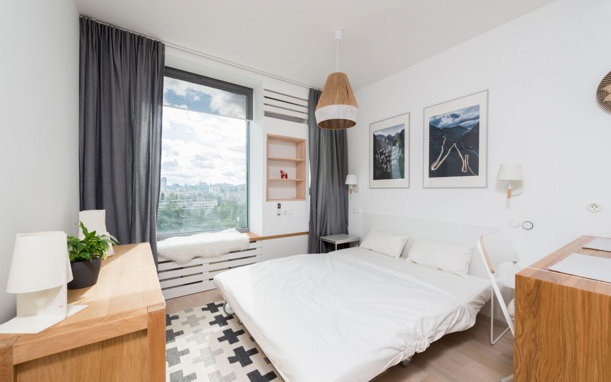 Natural light over a minimal bedroom